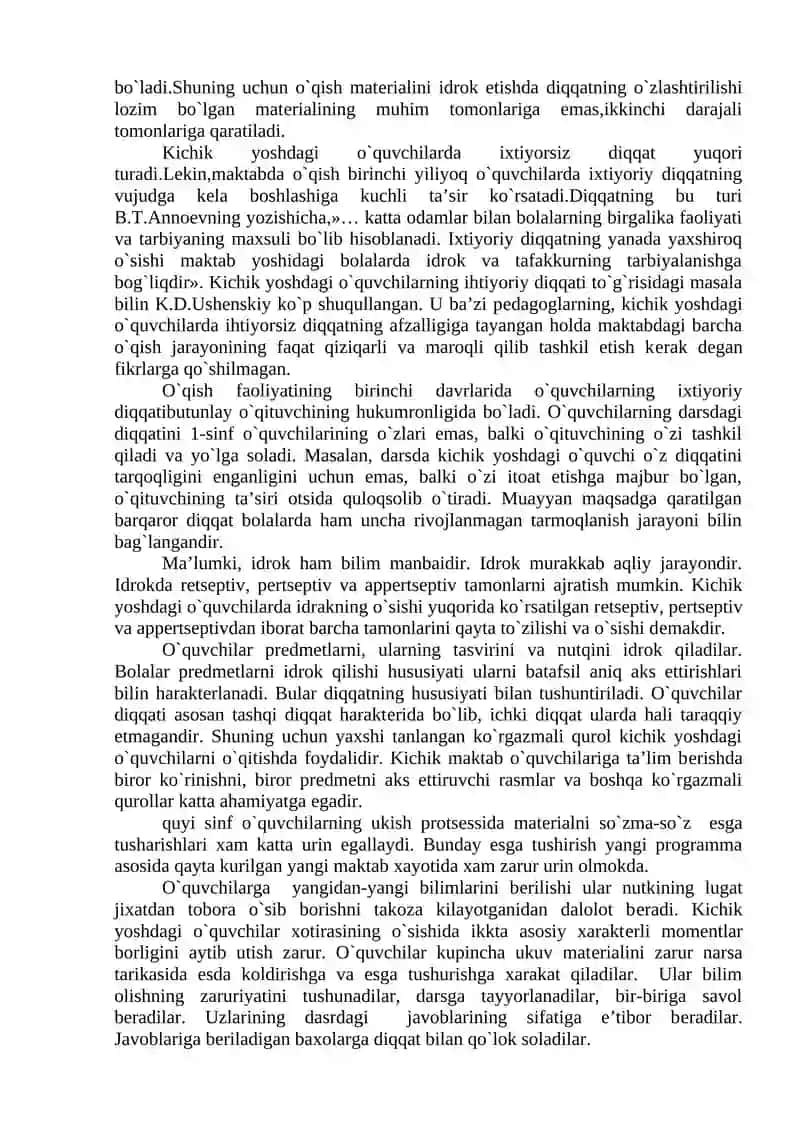 Kichik maktab yoshi davrida psixik rivojlanish xususiyatlar 3