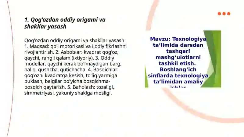 Qog'ozdan oddiy origami va shakllar yasash 3