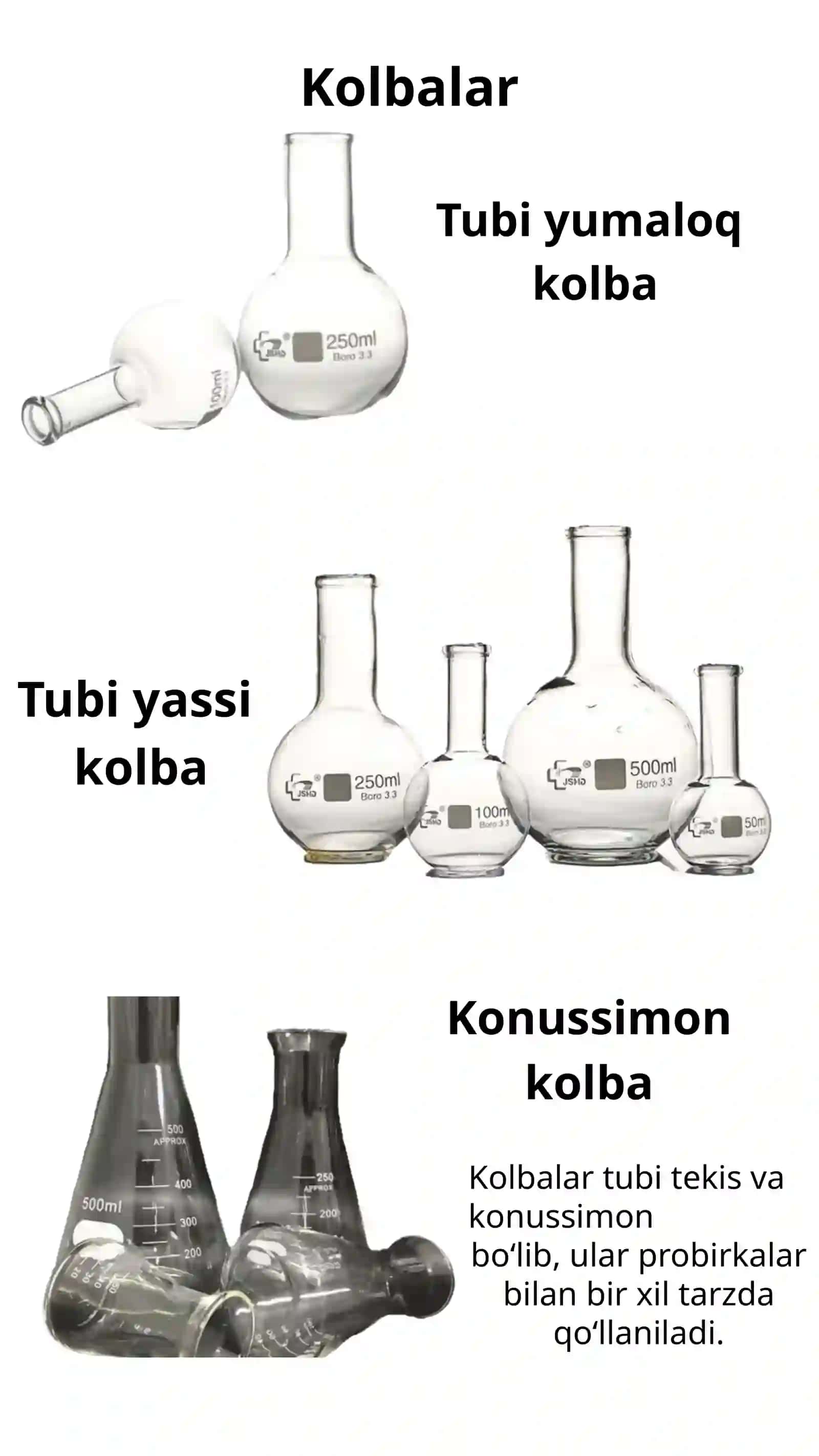 Kimyo labaratoriyalarida foydalaniladigan idishlar nomlari 3