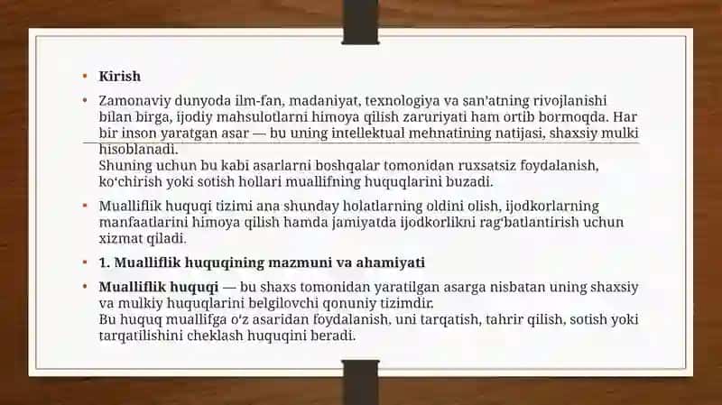 Mualliflik huquqi va uning turlari 3