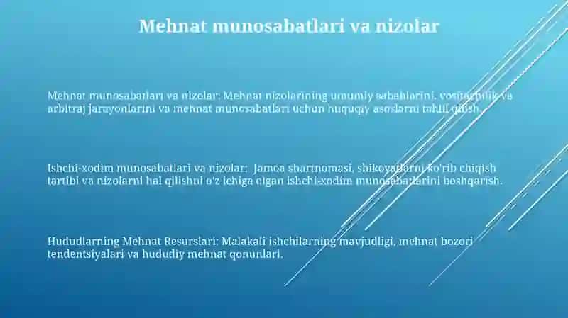 Mehnat munosabatlari va nizolar 3