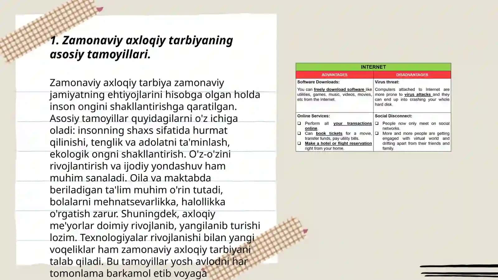 Zamonaviy axloqiy tarbiyaning yutuqlari va kamchiliklari 3