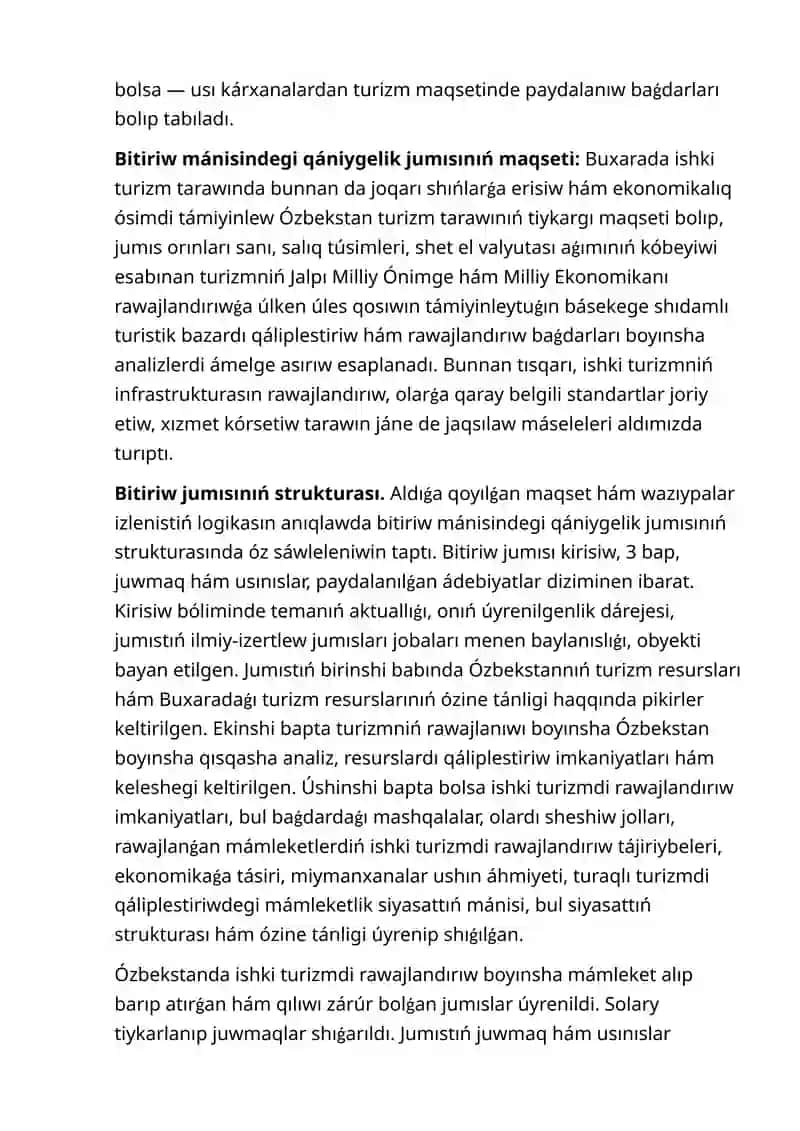 Ózbekstanda jaslar turizmi: mazmuni hám imkaniyatları. 3