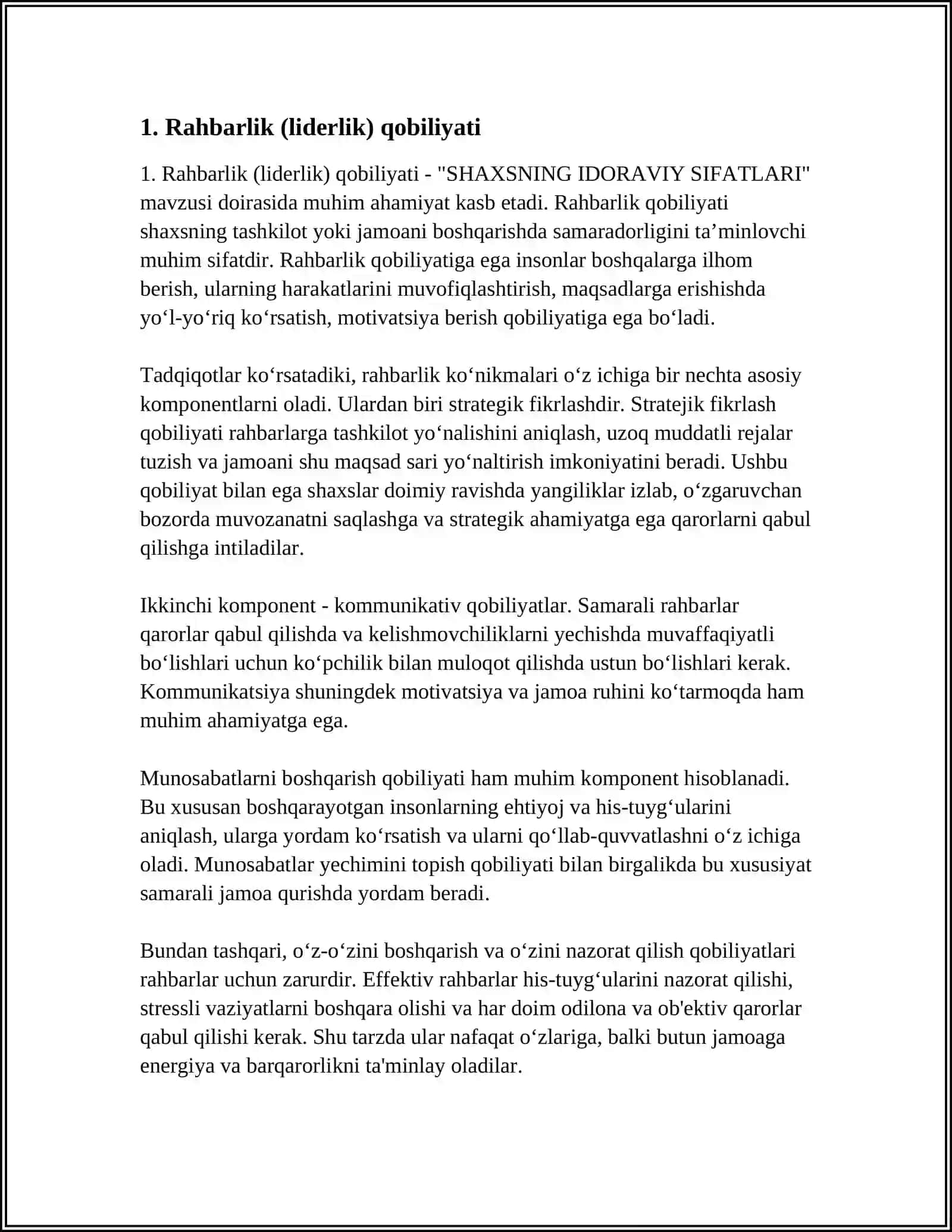 SHAXSNING IDORAVIY SIFATLARI 3