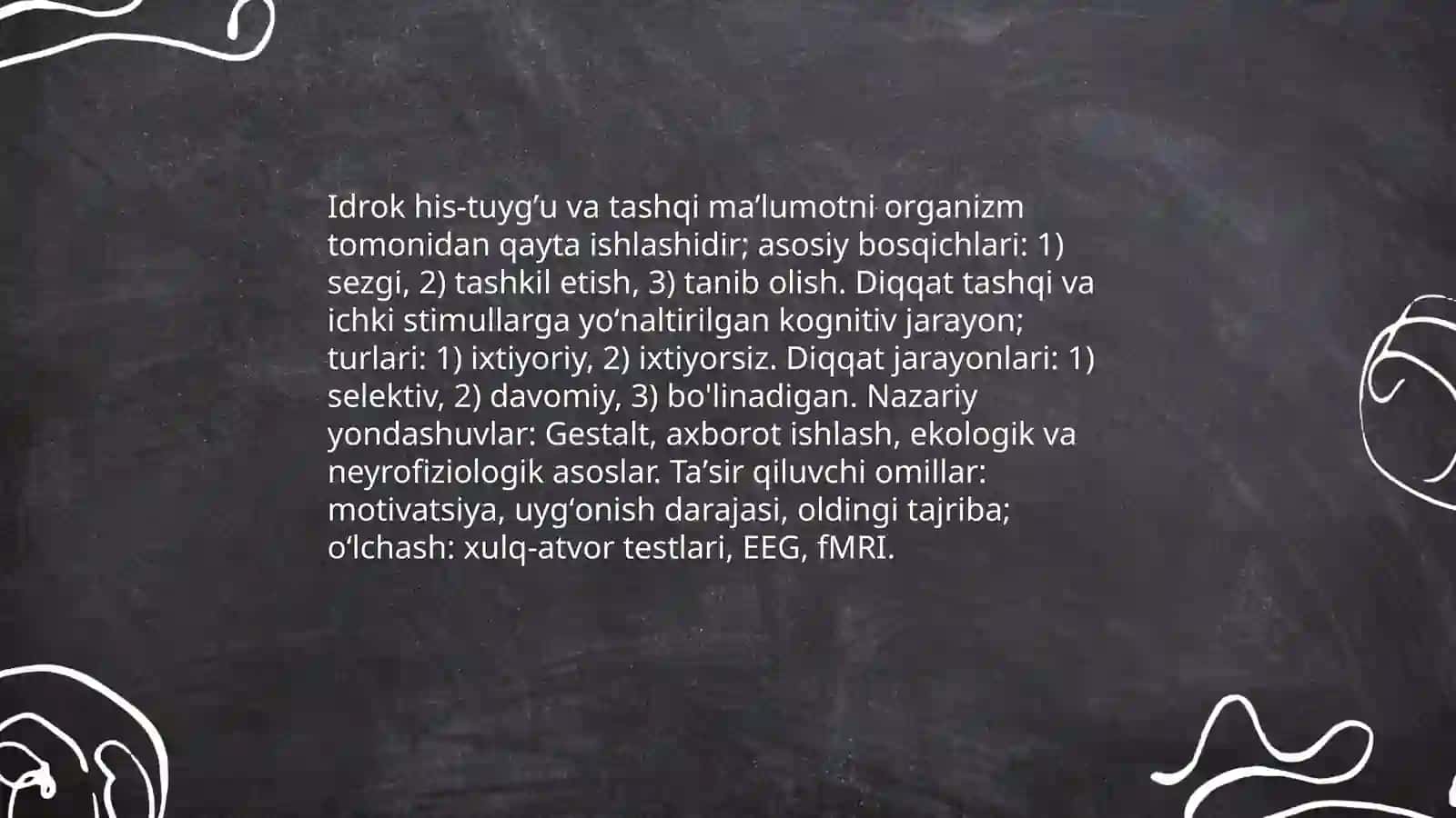 Idrok va diqqat 3