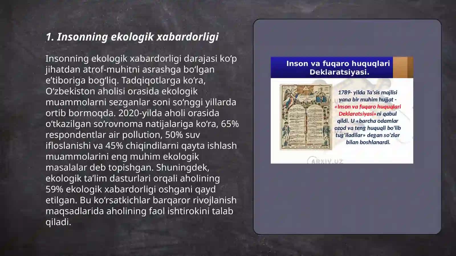 Inson va tabiat o'rtasidagi o'zaro munosabatlar 3