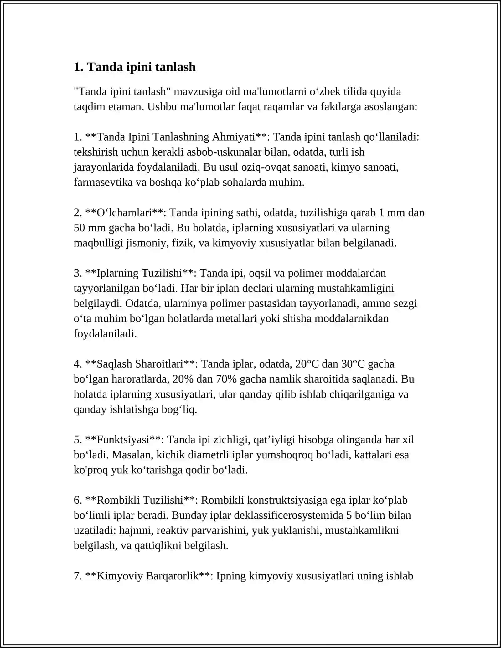 TANDA IPINI TANLASH VA TARANGLASH 3