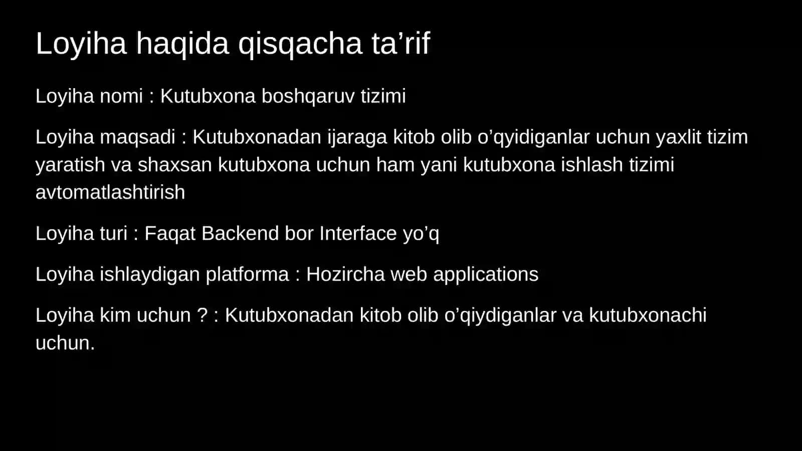Kutubxona boshqaruv tizimi 3