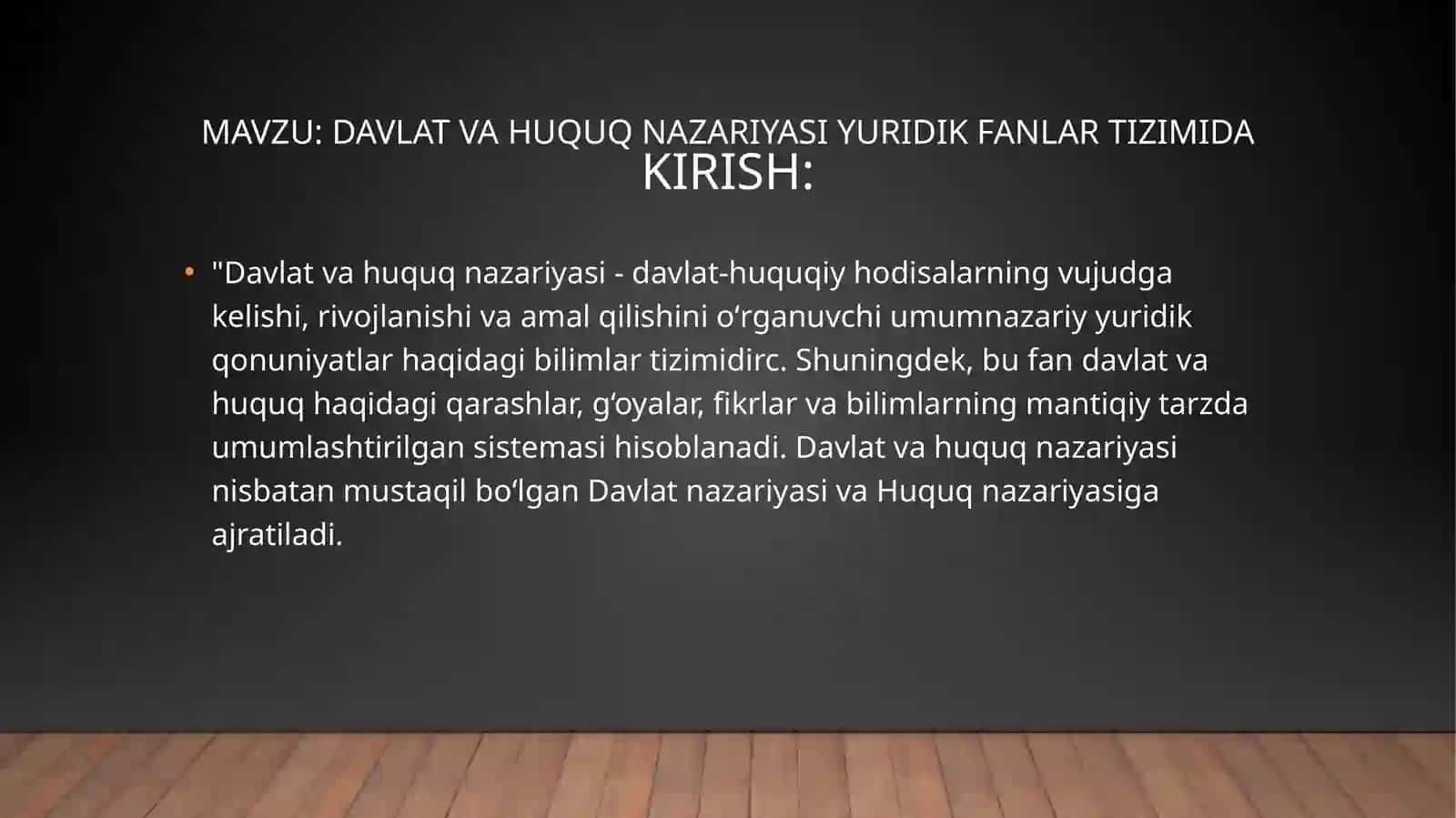 Davlat va huquq nazariyasi 3