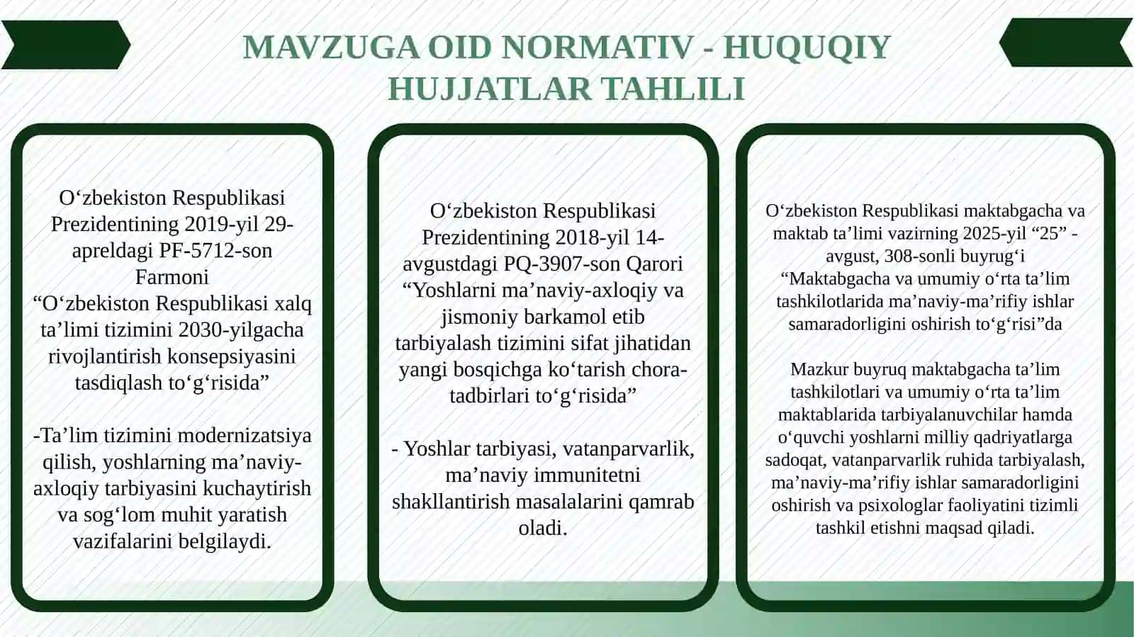 MAKTABDAMA’NAVIY-MA’RIFIY ISHLARNI SAMARALITASHKIL ETISH 3