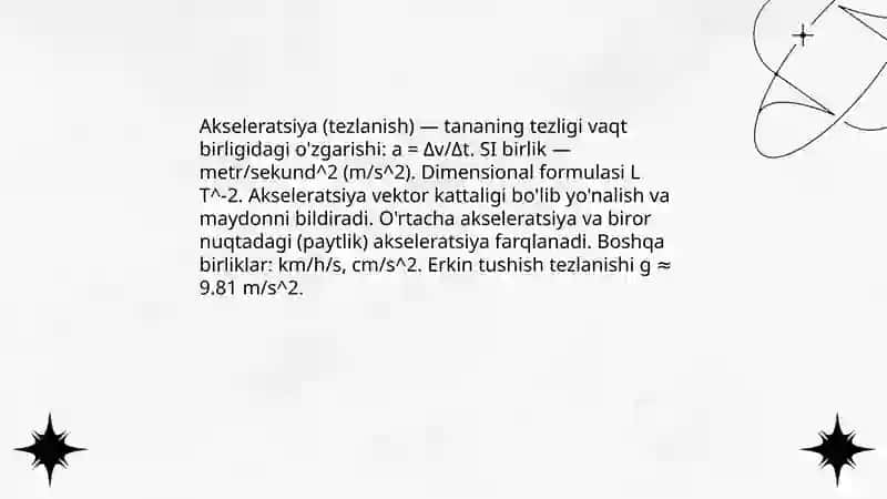 Akseleratsiya haqida malumot 3
