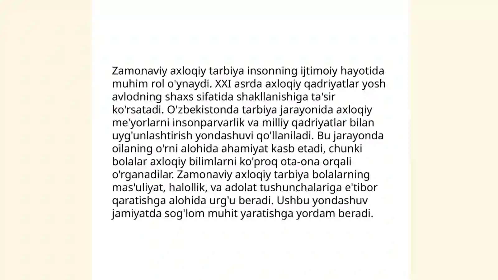 Zamonaviy axloqiy tarbiyaning yutuqlari va kamchiliklari 3