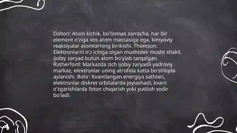 Atom tuzulishi nazaryasi va kvant mexanikasi 3