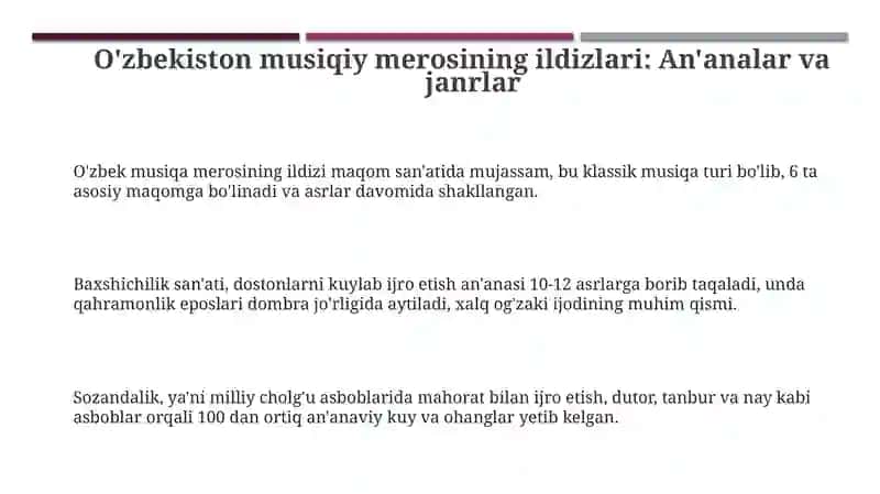 O'zbekiston musiqiy tarixi 3