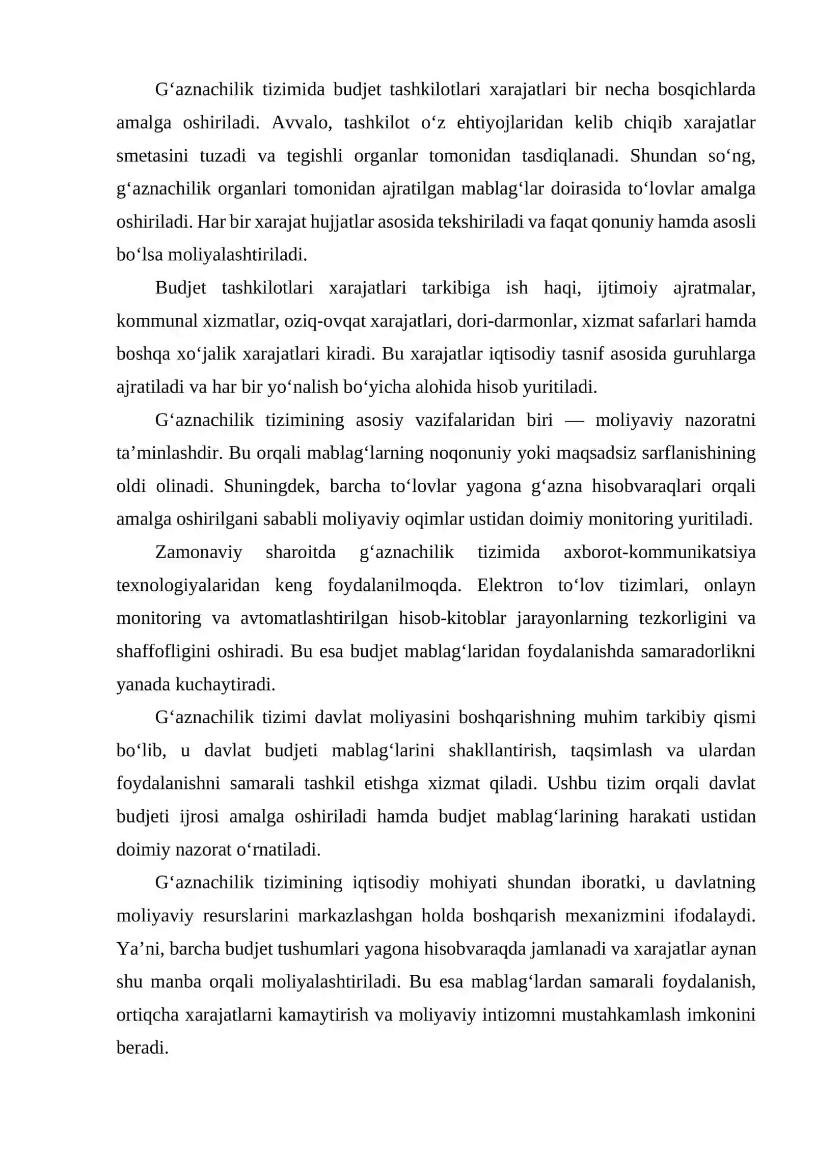 G‘AZNACHILIKDA BUDJET TASHKILOTLARINING XARAJATLARI 3