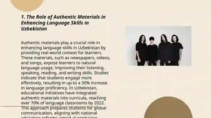 The use of authentic materials in English language teaching in Uzbekistan 3