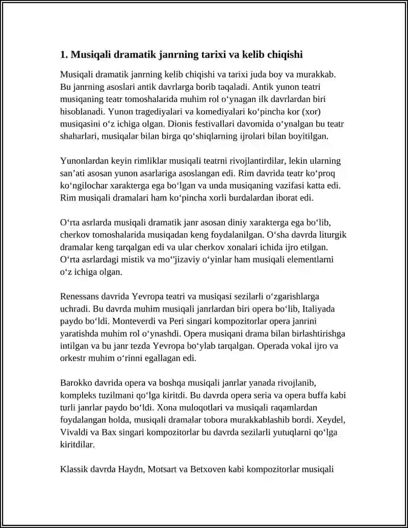 Musiqali drama, opera va balet 3