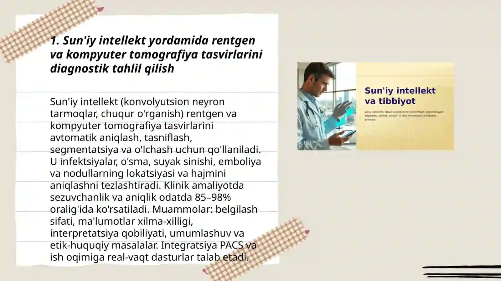Tibbiy diagnostikada suniy intellektdan foydalanish 3