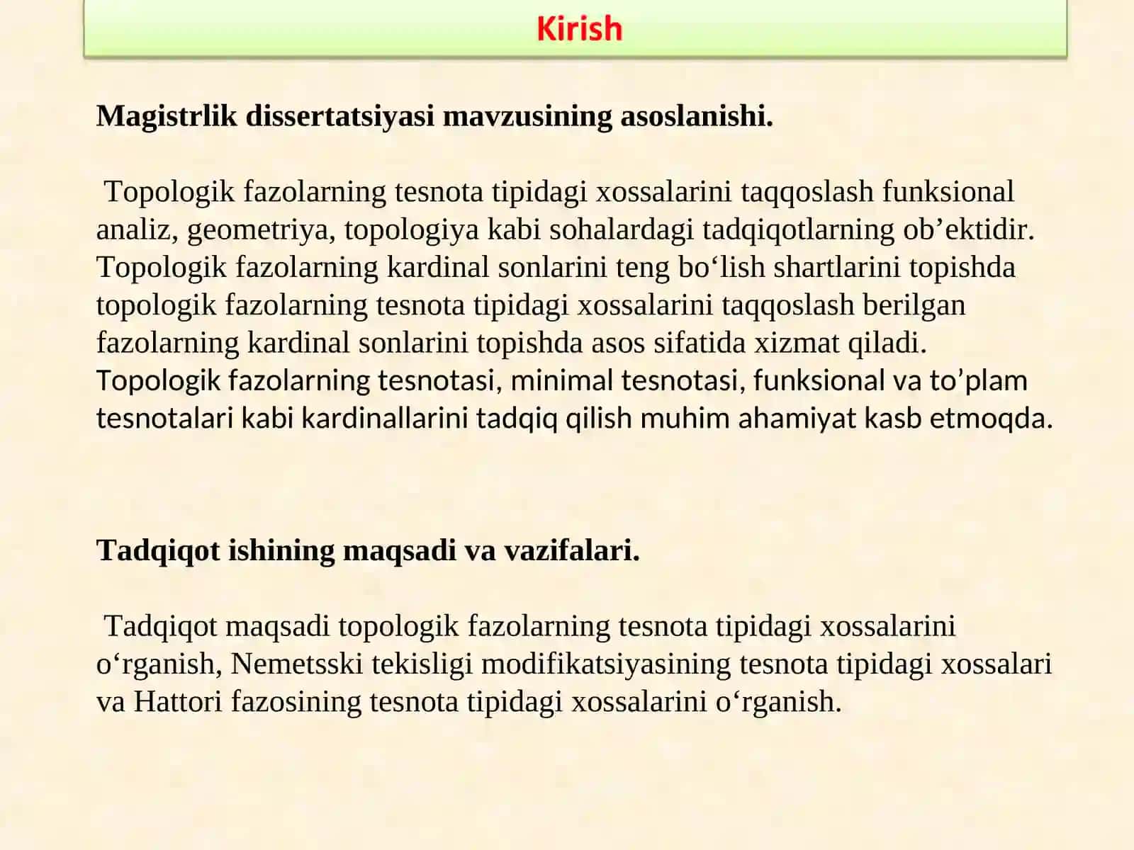TOPOLOGIK FAZOLARNING TESNOTA TIPIDAGI XOSSALARI 3