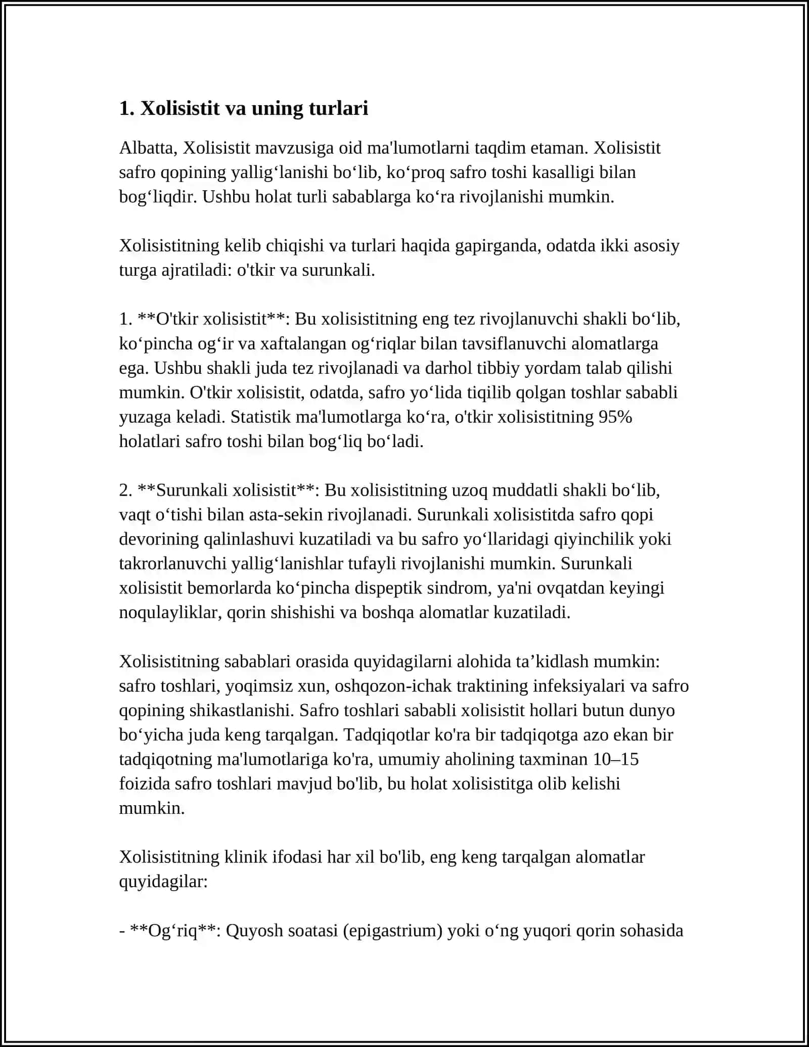 Xolisistit va uning asoratlari 3