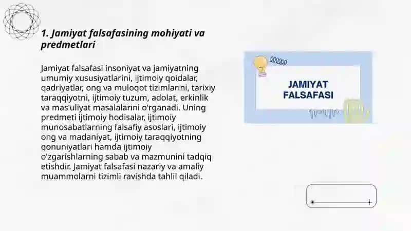 Jamiyat falsafasi 3
