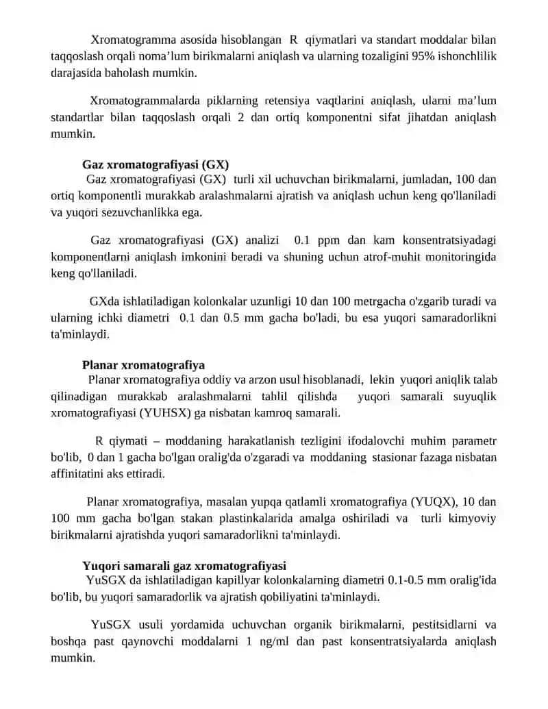 Analizning xromatagrafik usullari 3