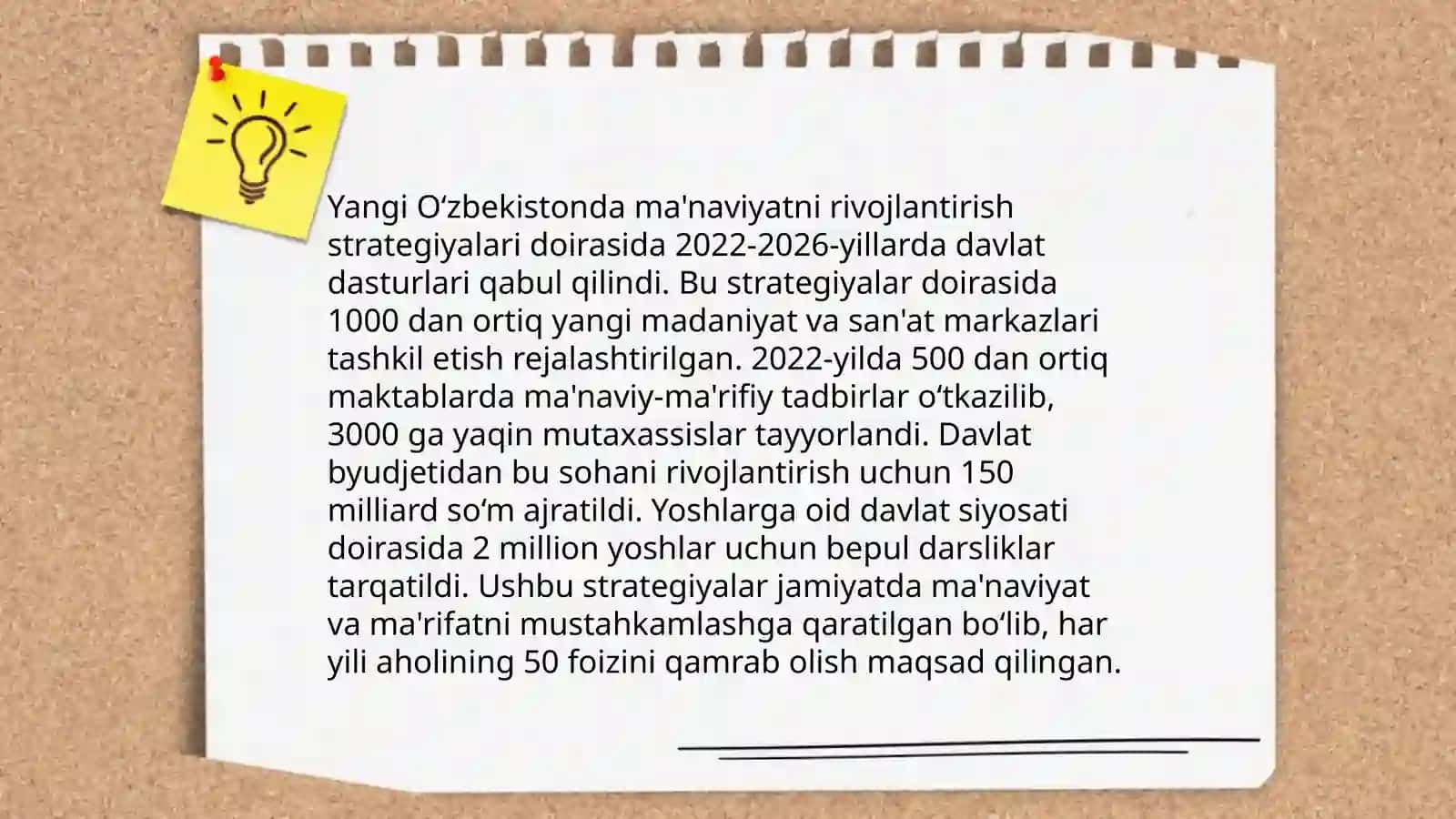 Yangi O‘zbekistonda amalga oshirilayotgan ma’naviy o‘zgarishlar 3