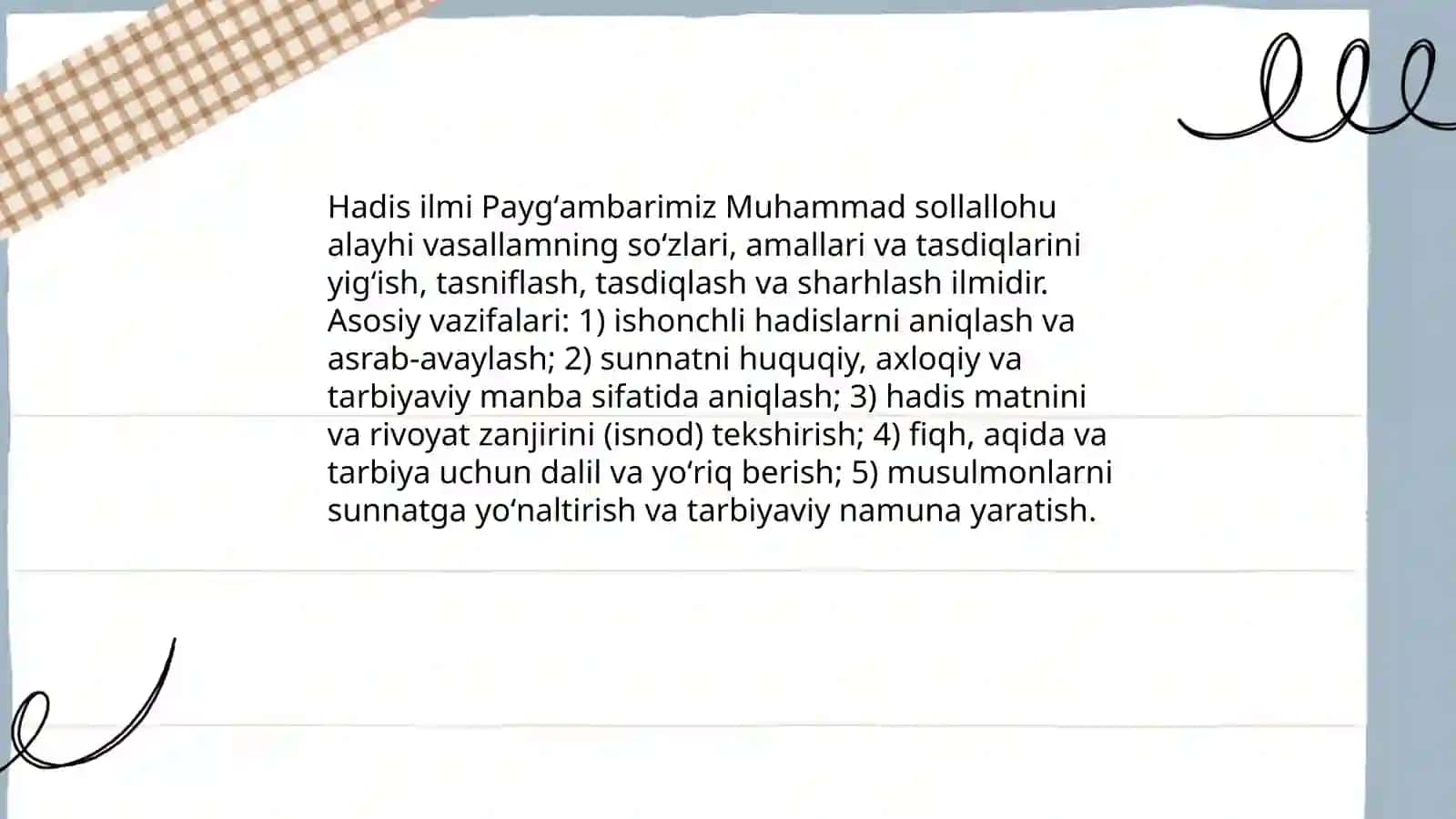 Hadis ilmi va uning tarbiyaviy ahamiyati 3
