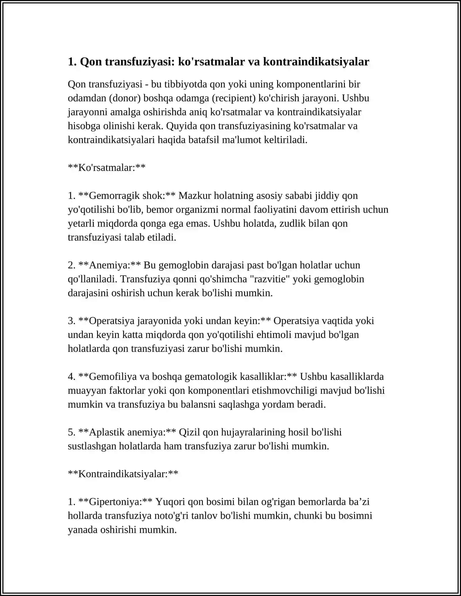 Qon VA Qon O'RNINI BOSUVCHI SUYUQLIK QUYISH 3
