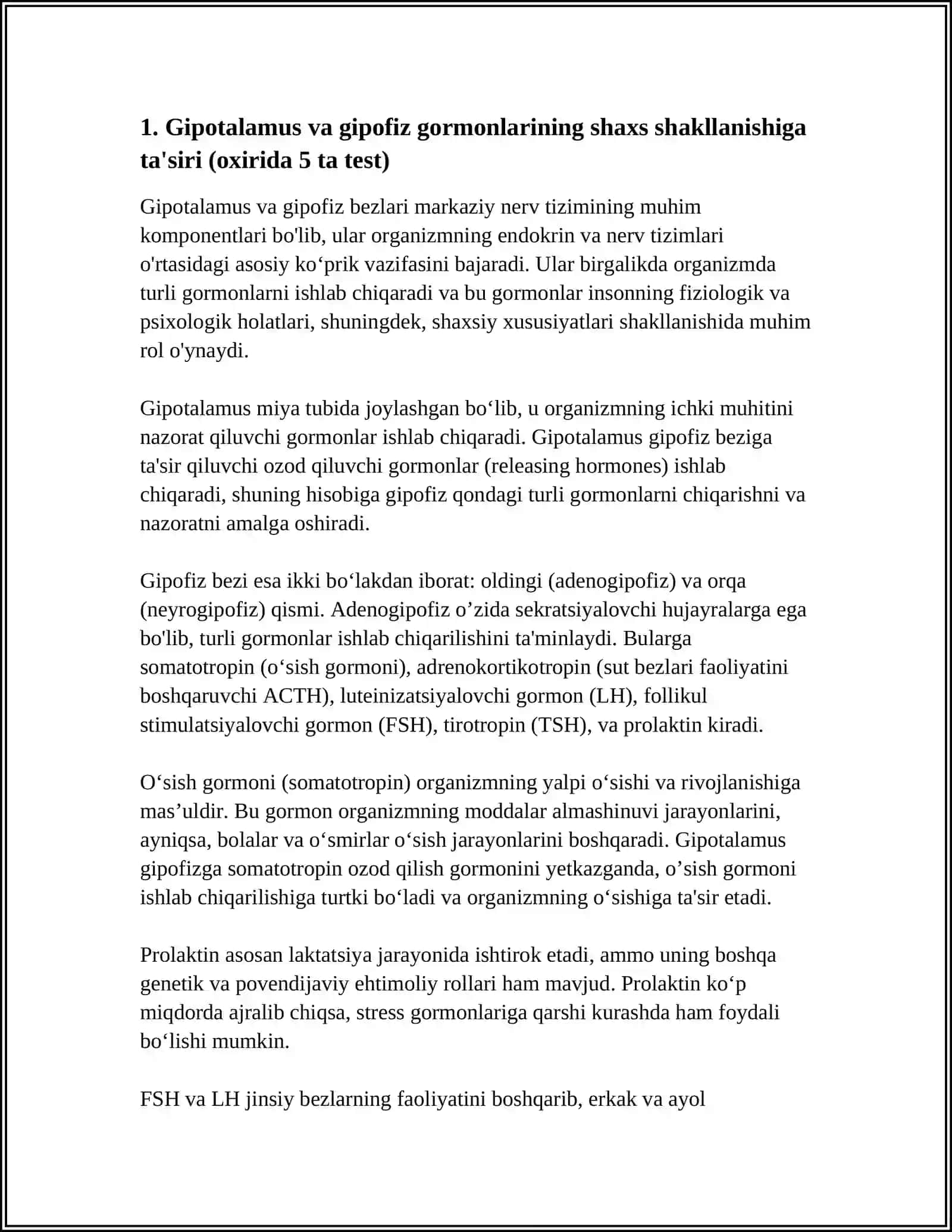ENDOKRIN TIZIMNING SHAXS SHAKLANISHIGA TA'SIRI 3