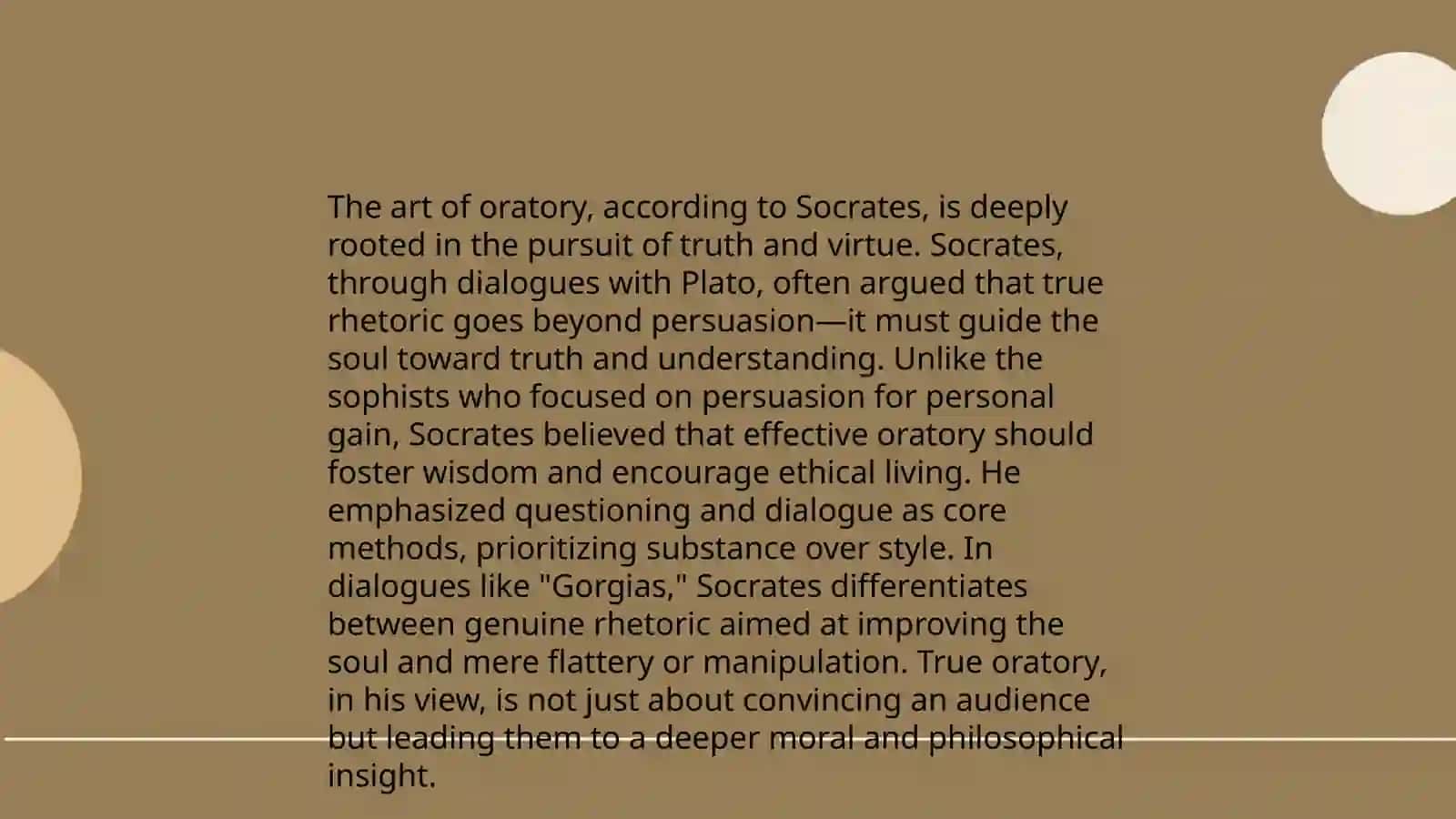 Socrates' views on the art of oratory 3