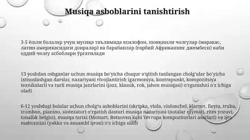 Musiqa Tashkiloti Ustida Darslar 3