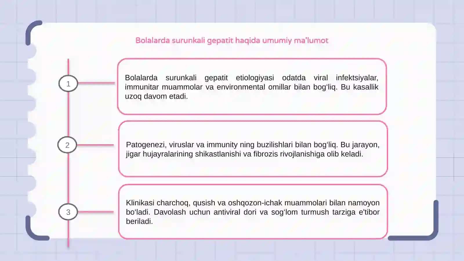 Bolalarda surunkali gepatit kasalligi etiologiyasi, patogenezi, klinikasi va davosi 3
