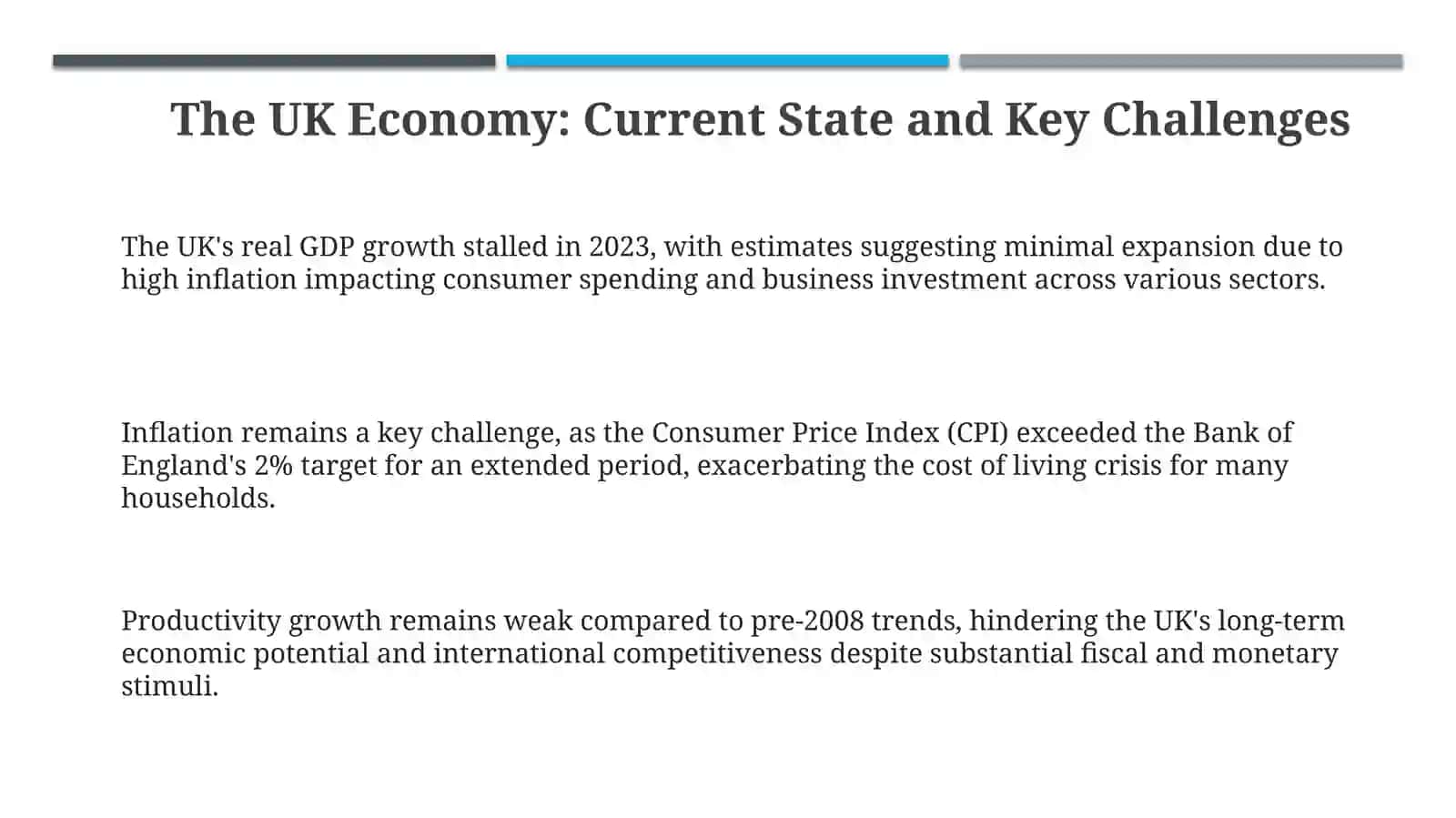The UK Economy: Current State and Key Challenges 3