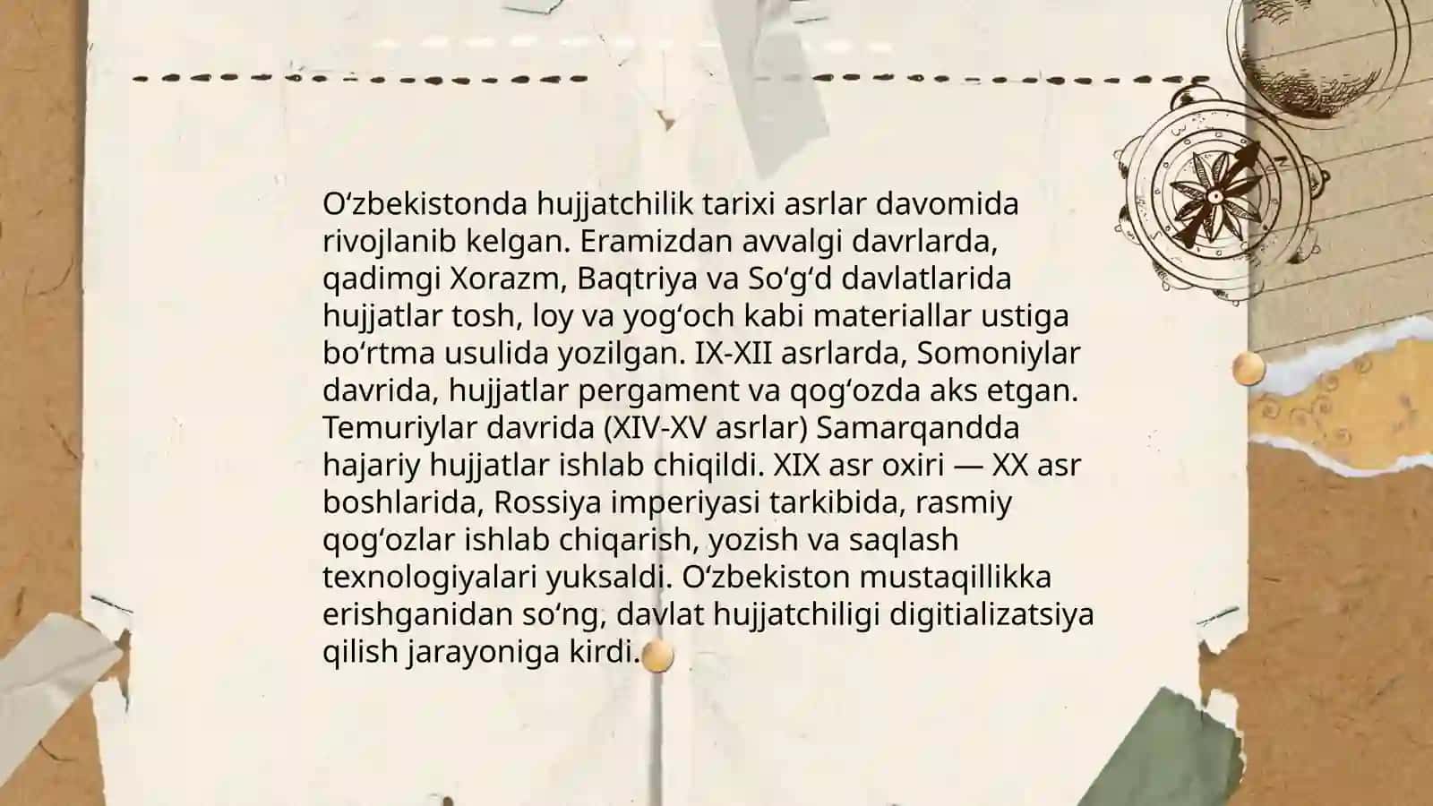 Oʻzbekistonda hujjatchilik davri 3