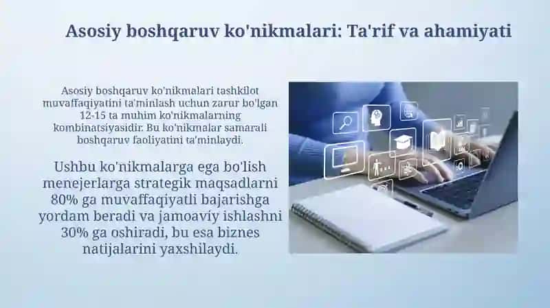 Boshqaruvchining tayanch kompetentsiyalari 3