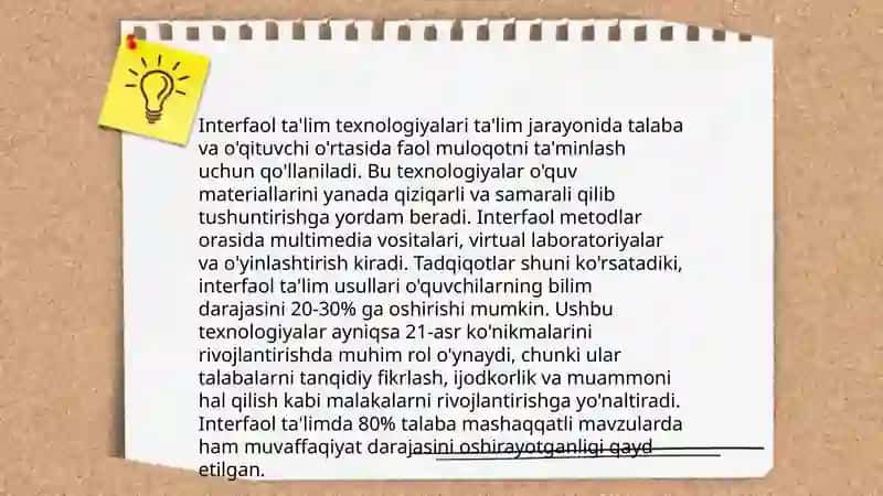 Interfaol ta'lim texnologiyalari 3