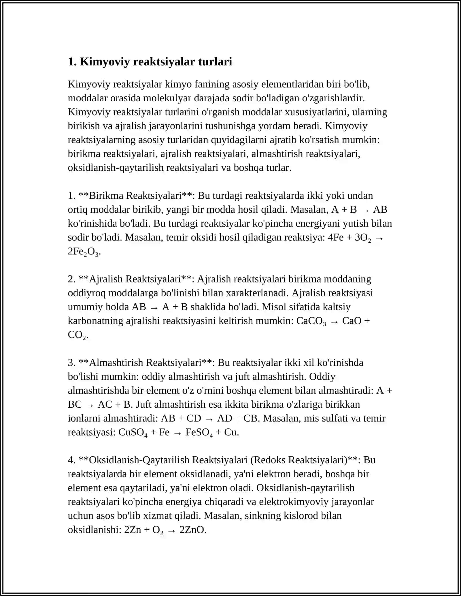 KIMYOVIY REAKSIYALAR 3