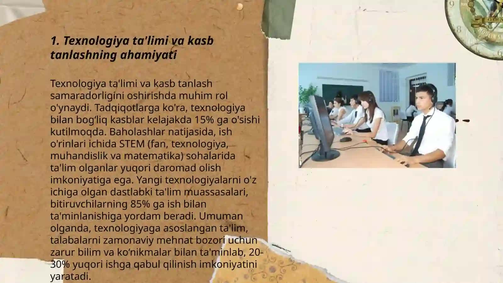 Texnalogiya ta'limini o'qitish jarayonida kasb tanlashga tayyorlash 3