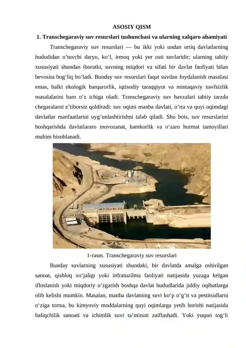 Daryo suvlarining transchegaraviy ifloslanish muammolari 3