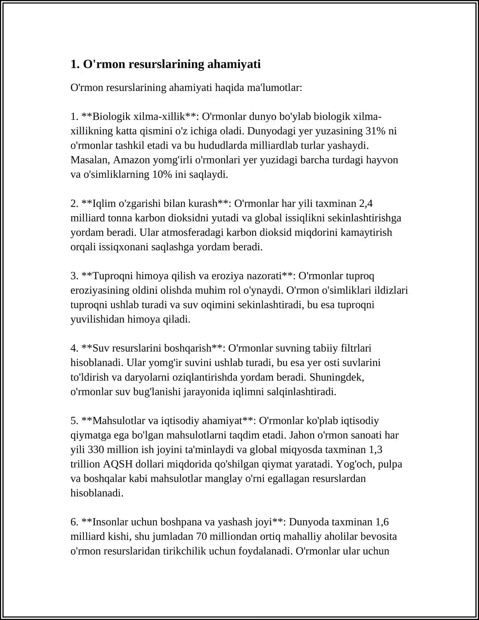ORMAN RESURSLARI HAQIDA 3