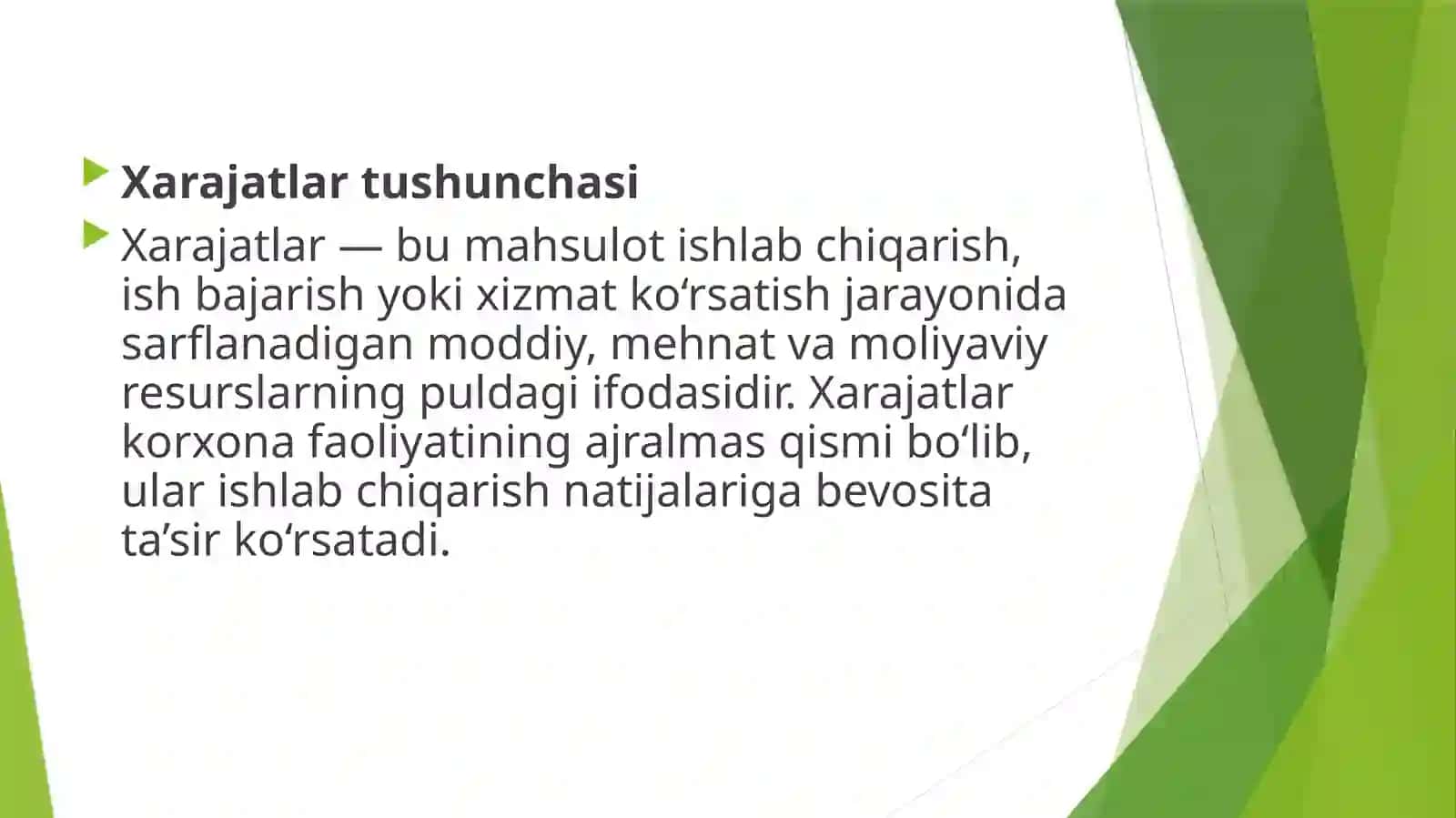 Xarajatlarni taqsimlash tarkibi 3