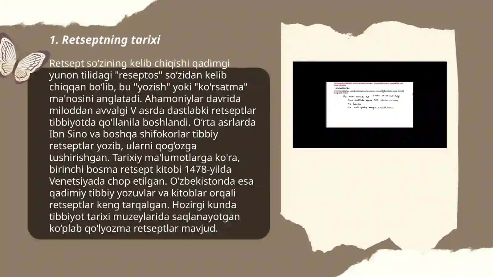 Retsept va uning ahamiyati 3