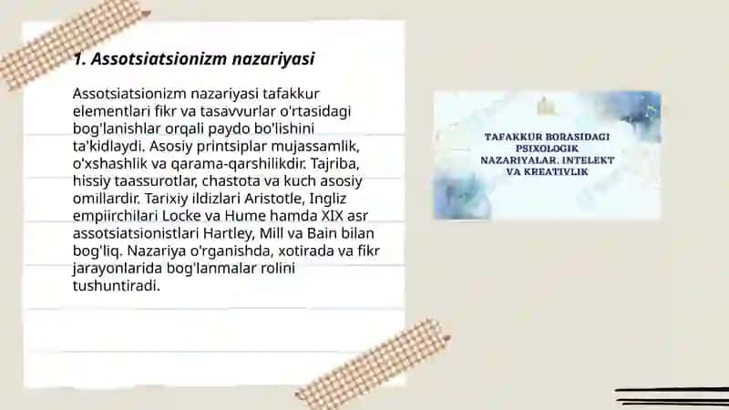 Tafakkur borasidagi psixologik nazaryalar 3