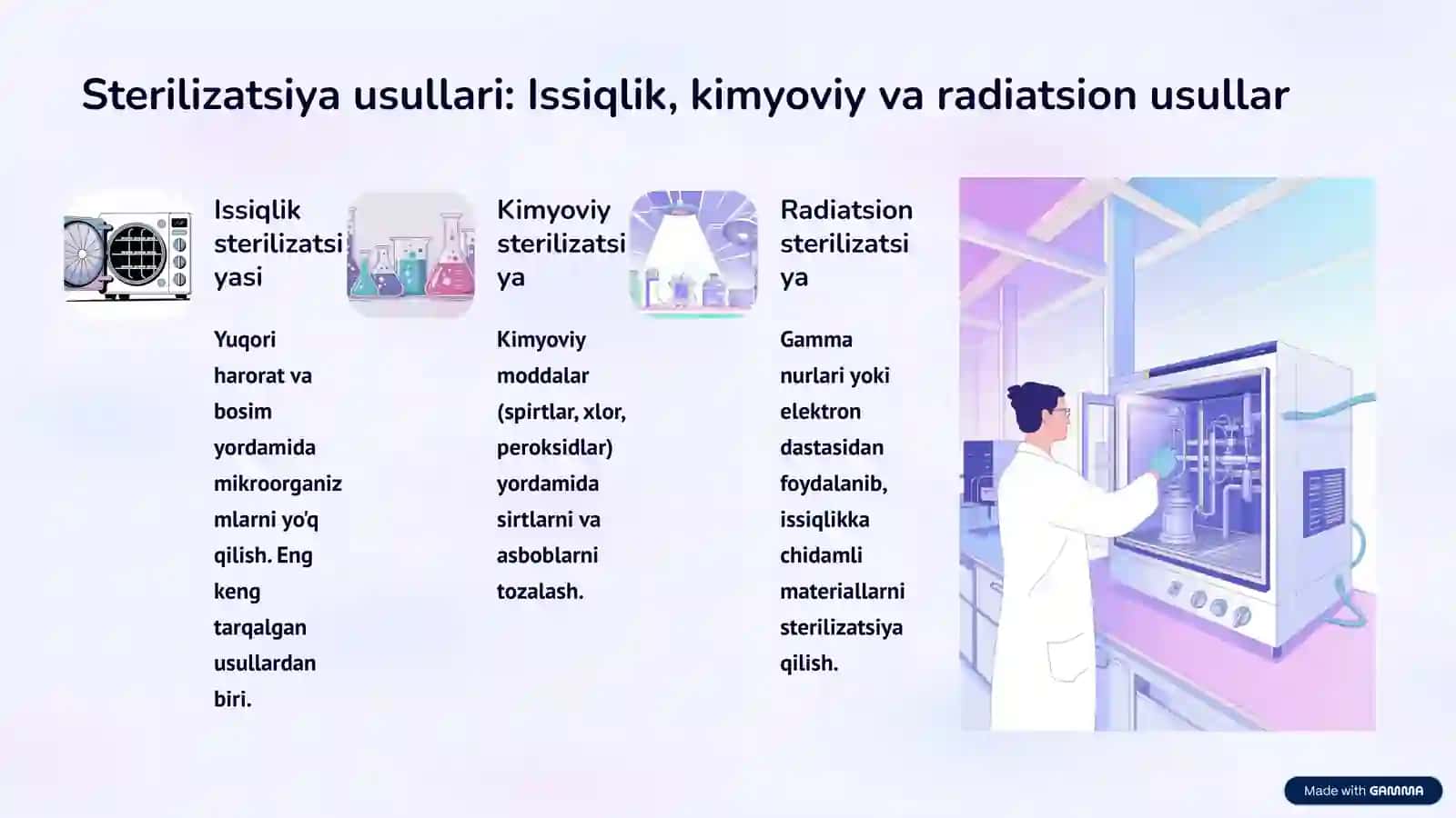 Fermentlarni Sterilizatsiya Qilish va Aseptikani Saqlash 3
