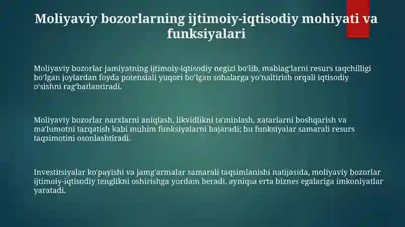 Moliyaviy bozorlar 3