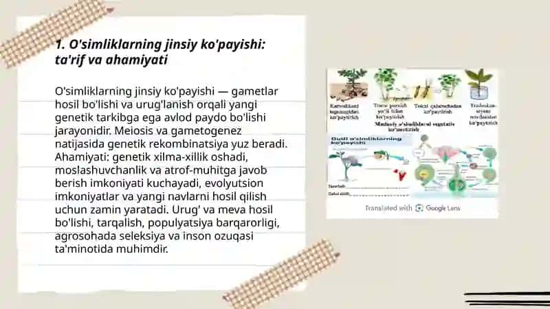 O'simliklarning jinsiy ko'payishi 3