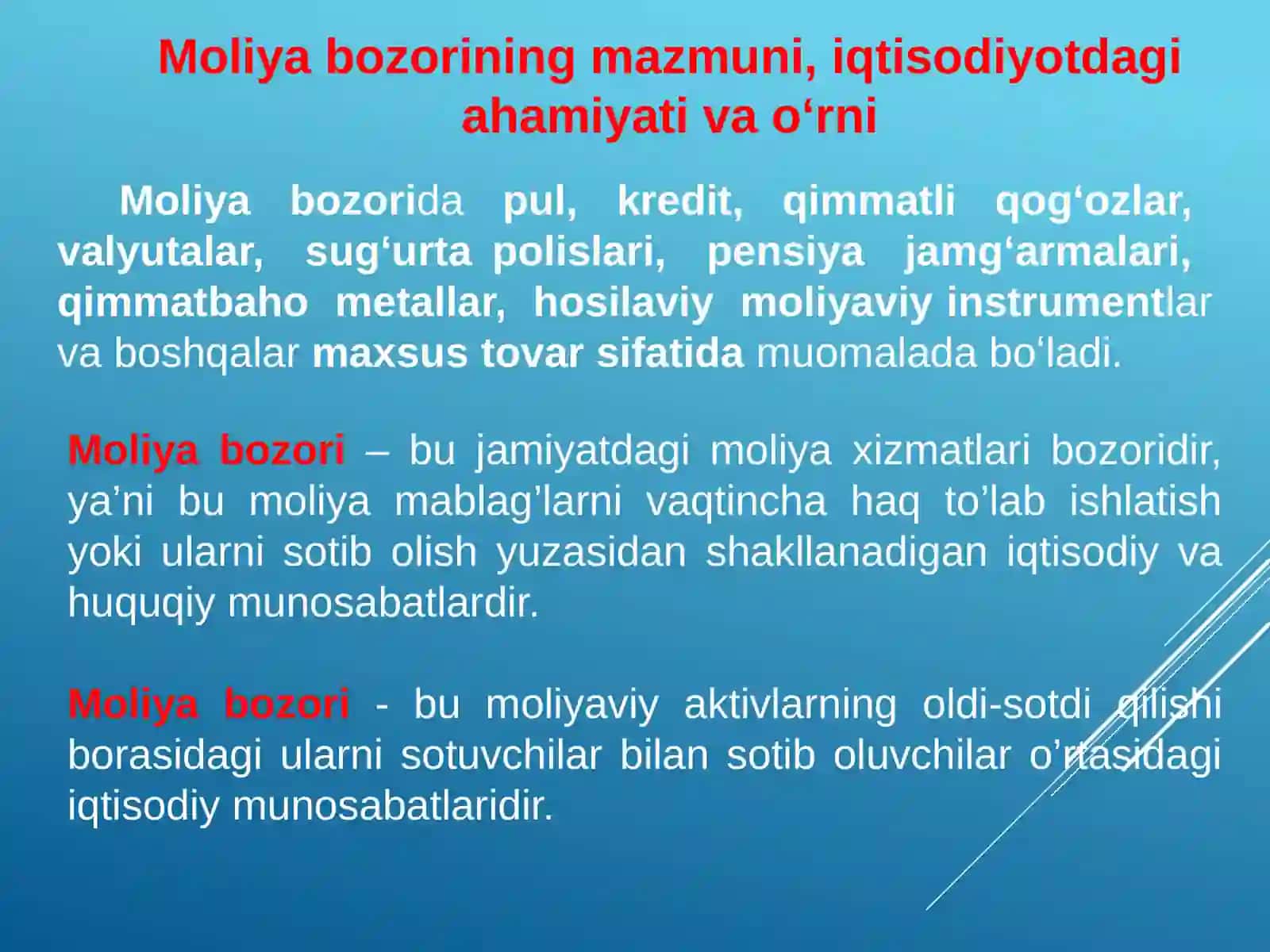 Moliyaviy Bozorlar va Institutlar Fani 3
