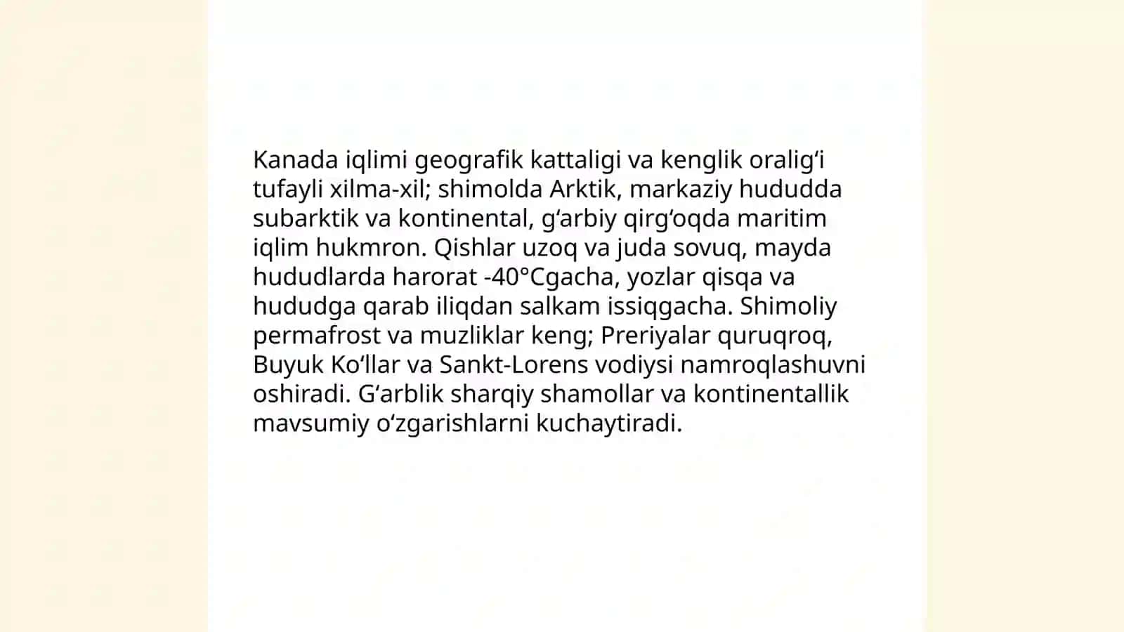 Kanada iqlimi xaqida 3