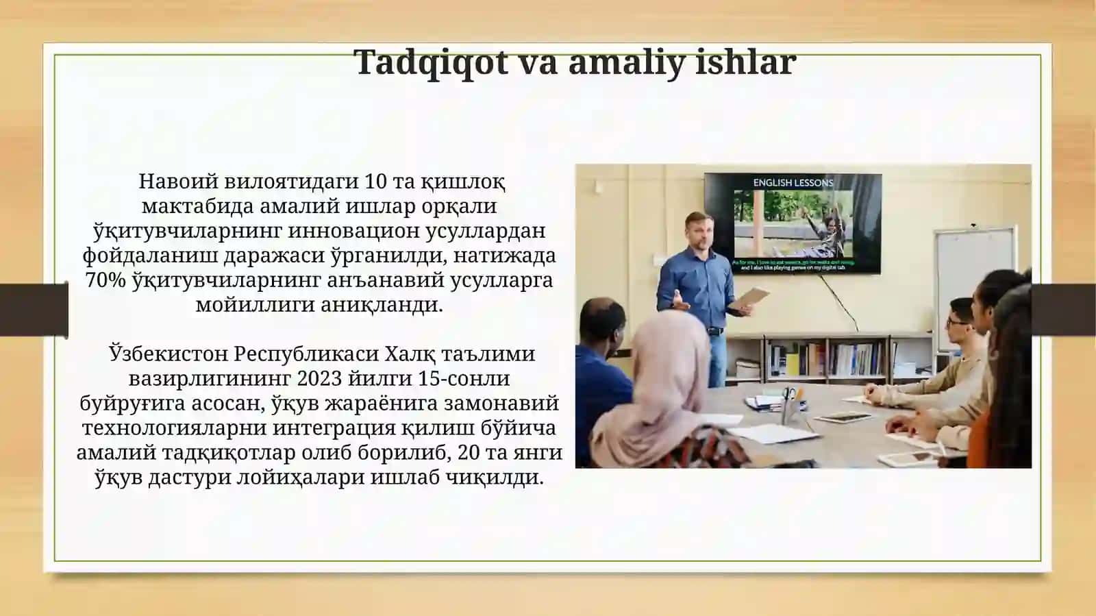 O'zbek tilini o'qitish metodikasi 3